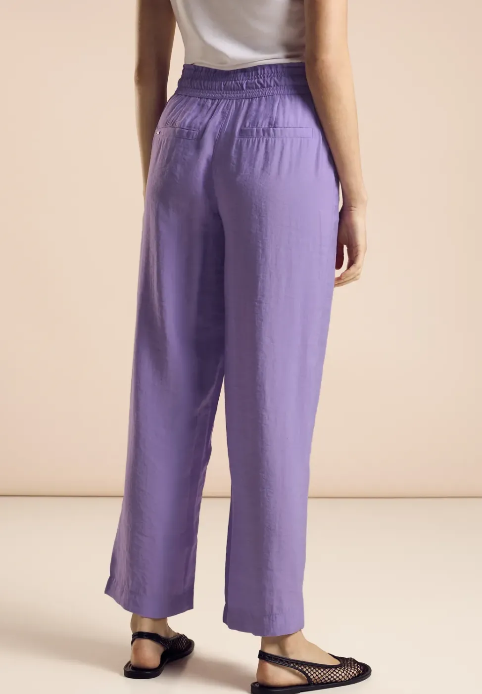 Pantalon en Cupro à jambes larges