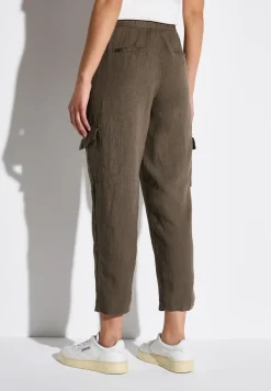 Pantalon en lin au look cargo