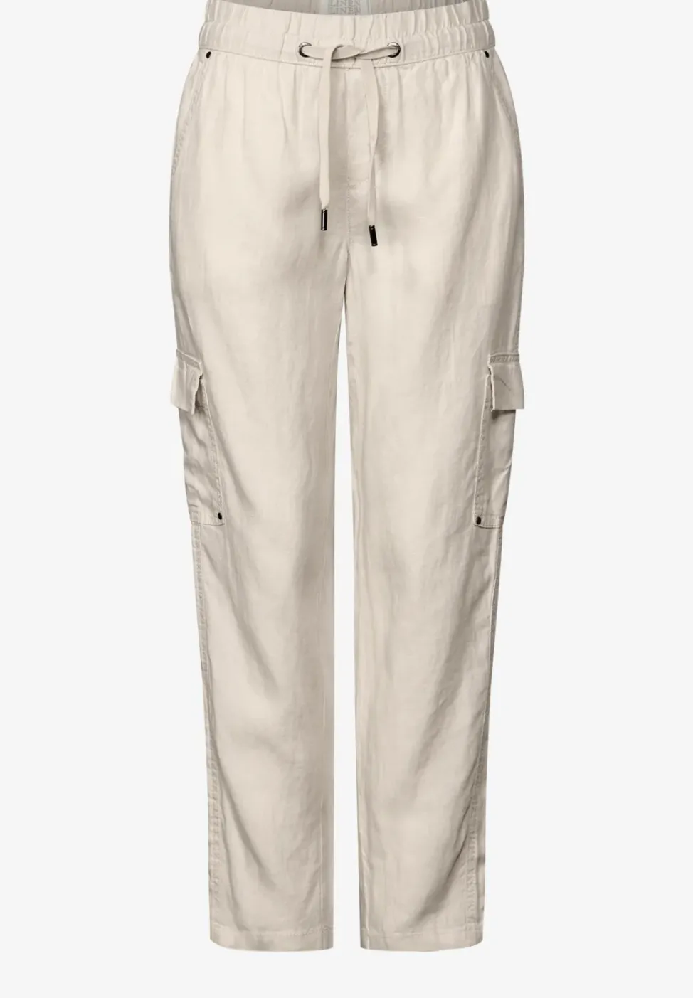 Pantalon en lin au look cargo