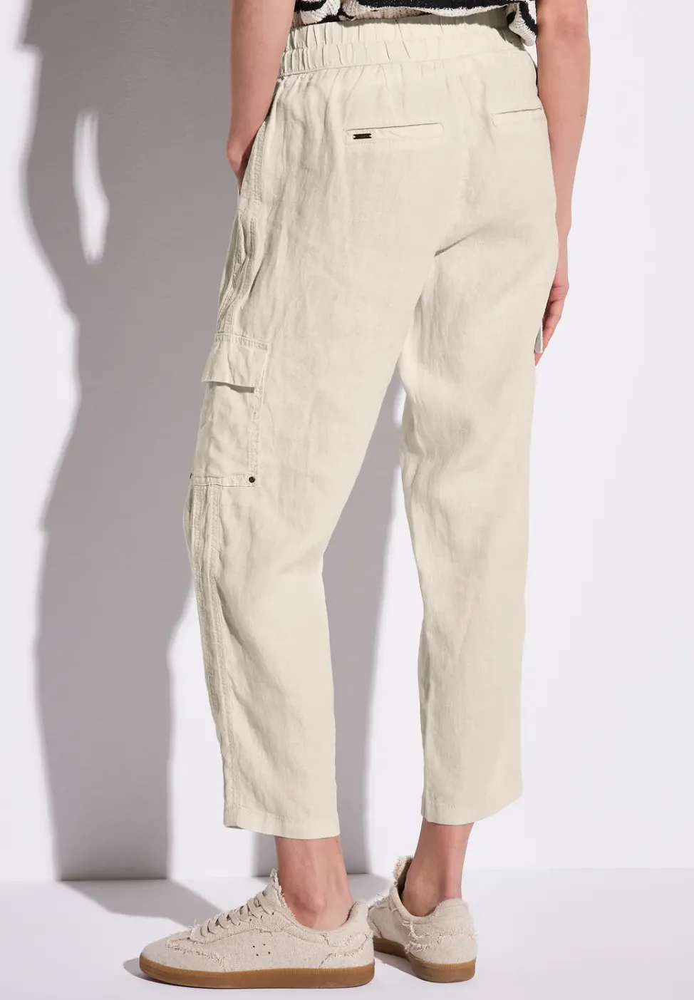 Pantalon en lin au look cargo