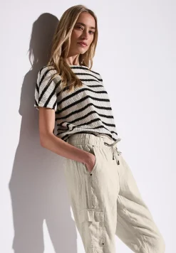 Pantalon en lin au look cargo