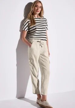 Pantalon en lin au look cargo