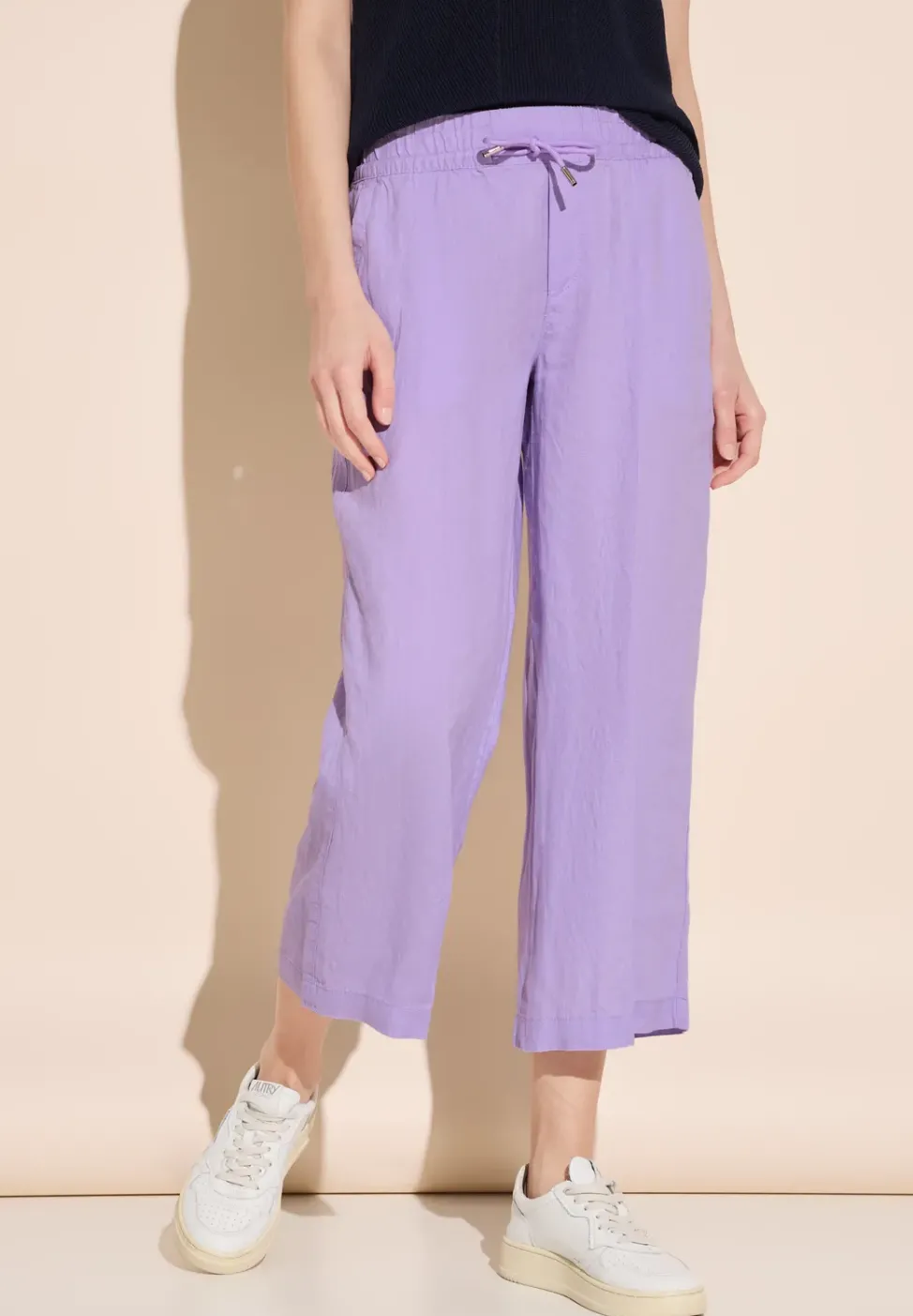 Pantalon en lin culotte 7/8