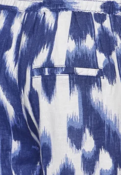 Pantalon en lin 7/8 à imprimé