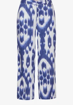 Pantalon en lin 7/8 à imprimé