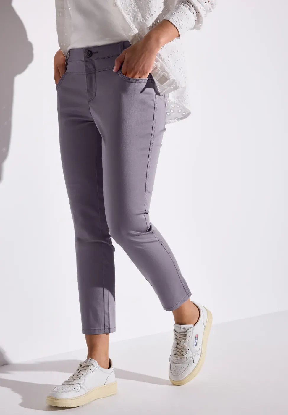 Pantalon en satin 7/8