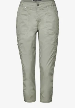 Pantalon 3/4 en satin avec poches