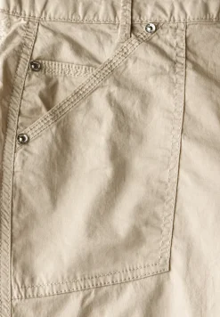 Pantalon 3/4 en satin avec poches