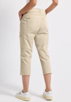 Pantalon 3/4 en satin avec poches