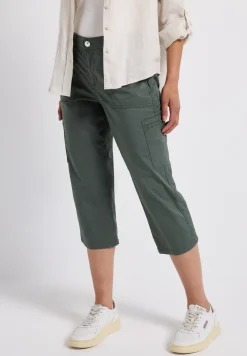 Pantalon 3/4 en satin avec poches