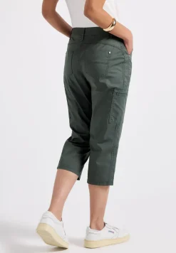 Pantalon 3/4 en satin avec poches