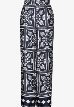 Pantalon en satin imprimé