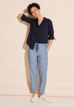 Pantalon en seersucker paperbag
