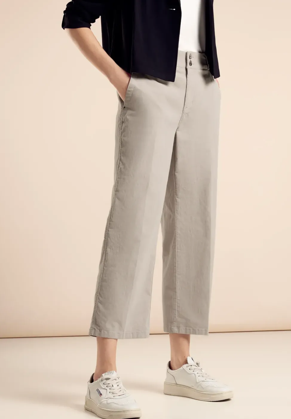 Pantalon en velours côtelé, coupe décontractée
