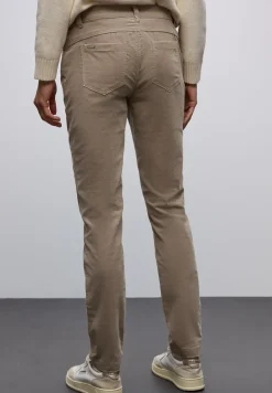 Pantalon en velours côtelé, coupe décontractée