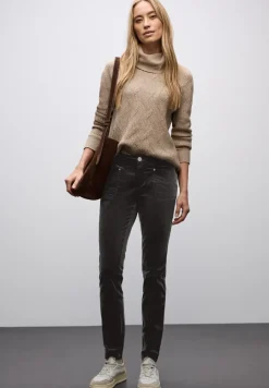 Pantalon en velours côtelé, coupe décontractée