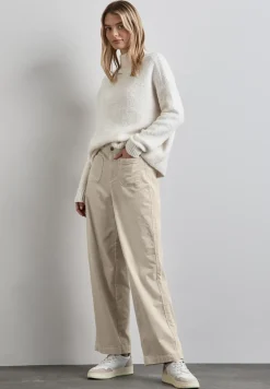 Pantalon en velours côtelé, coupe décontractée