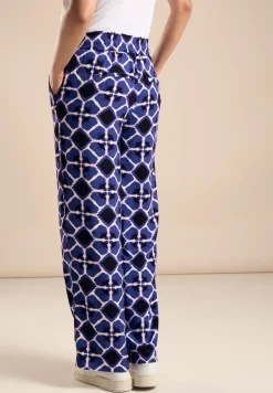 Pantalon en viscose avec imprimé