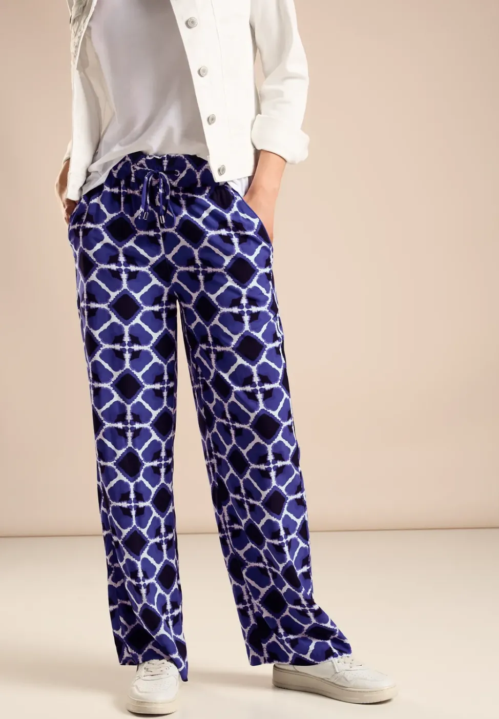 Pantalon en viscose avec imprimé