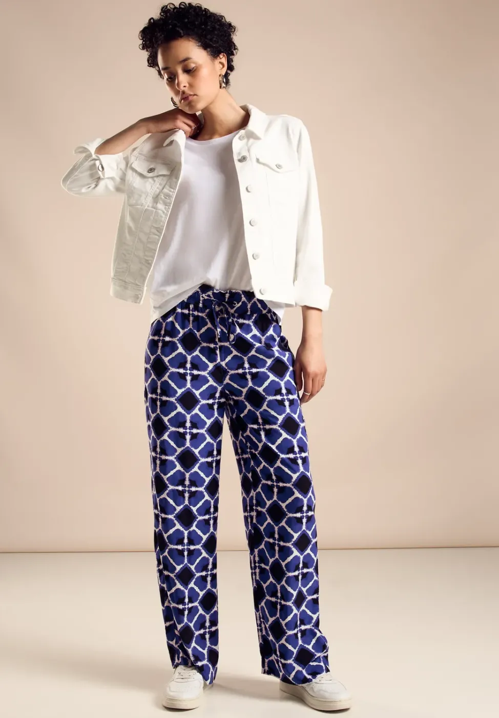 Pantalon en viscose avec imprimé