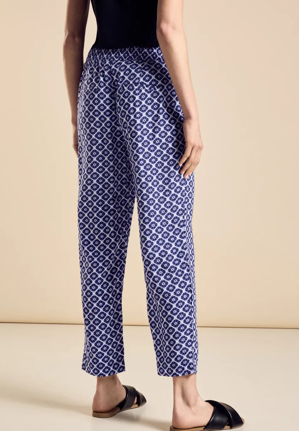 Pantalon en viscose à imprimé