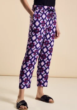 Pantalon en viscose à imprimé
