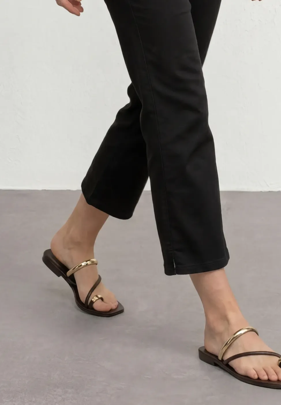 Pantalon 3/4 Flared Leg en coupe casual