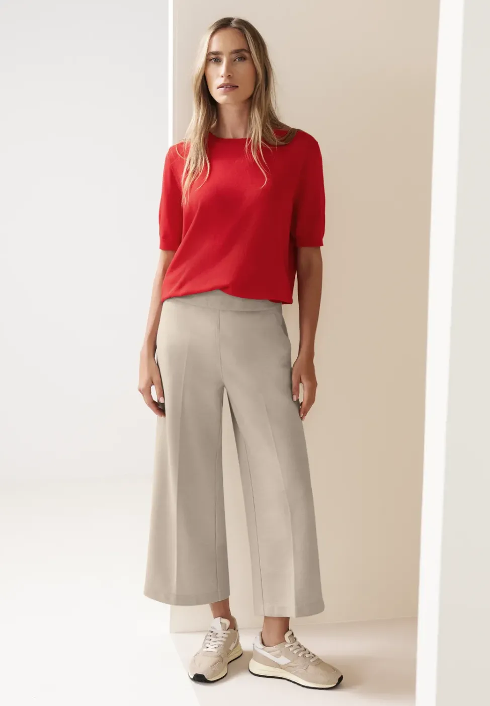 Pantalon High Waist Wide Leg en coupe décontractée