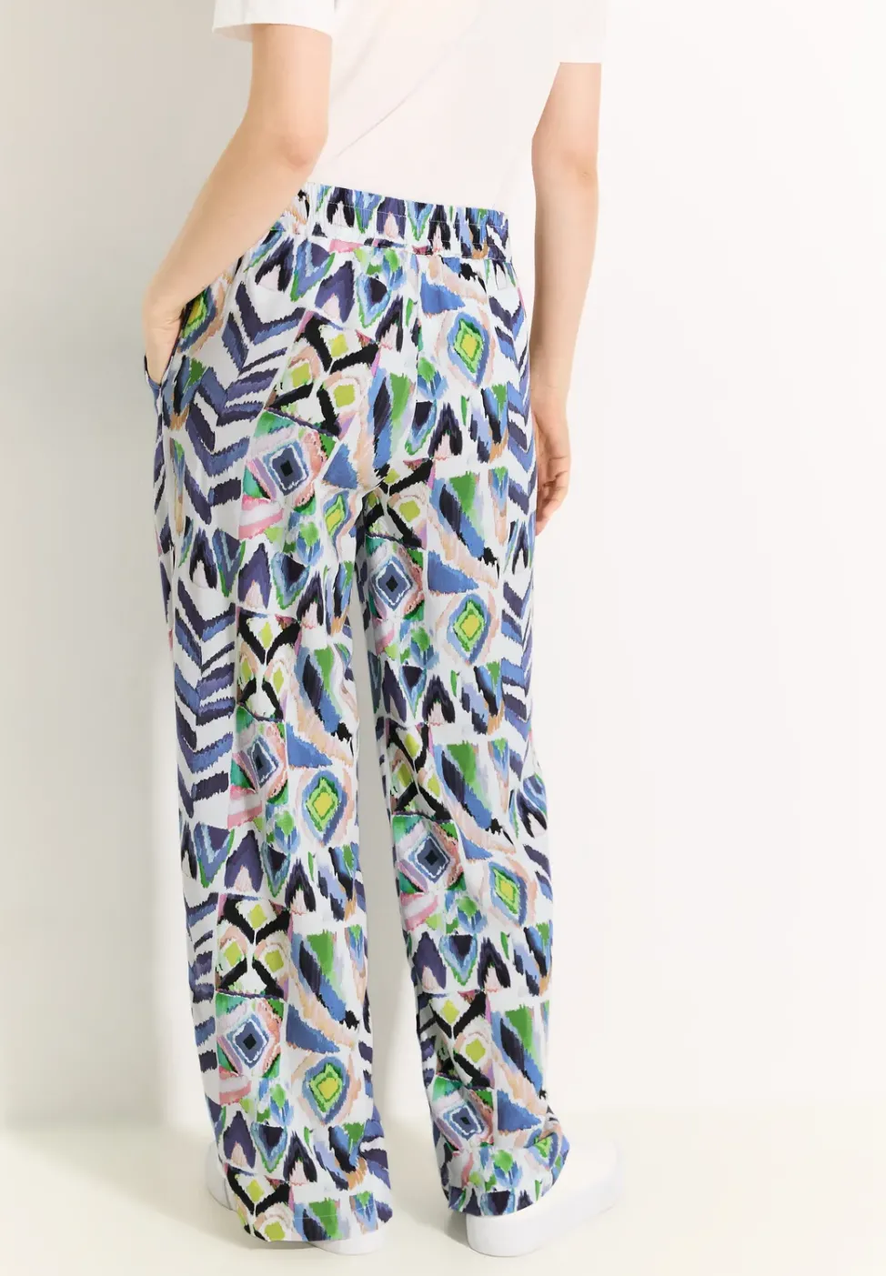 Pantalon imprimé multicolore