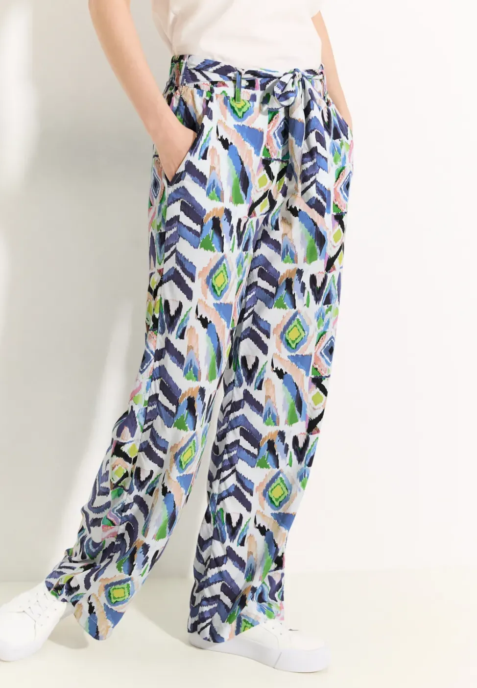Pantalon imprimé multicolore