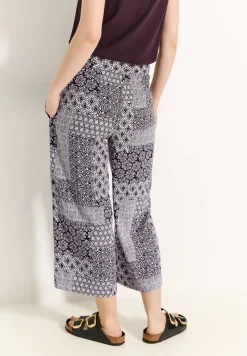 Pantalon à imprimé patchwork