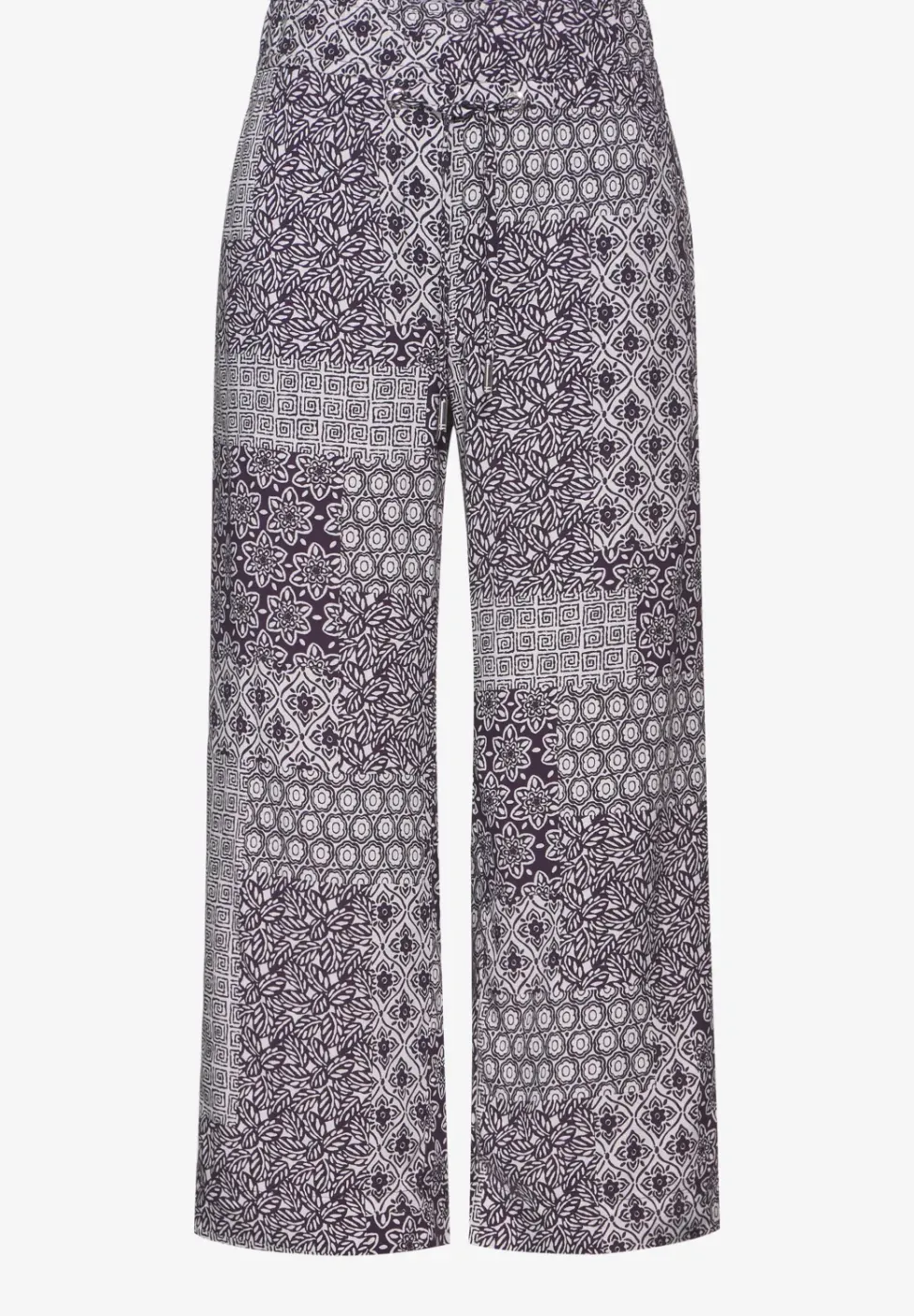 Pantalon à imprimé patchwork