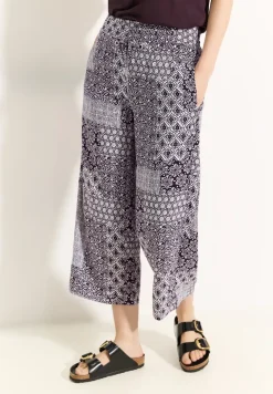 Pantalon à imprimé patchwork