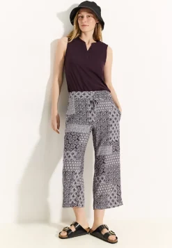 Pantalon à imprimé patchwork