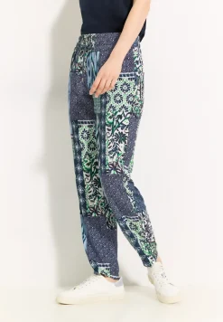 Pantalon à imprimé patchwork