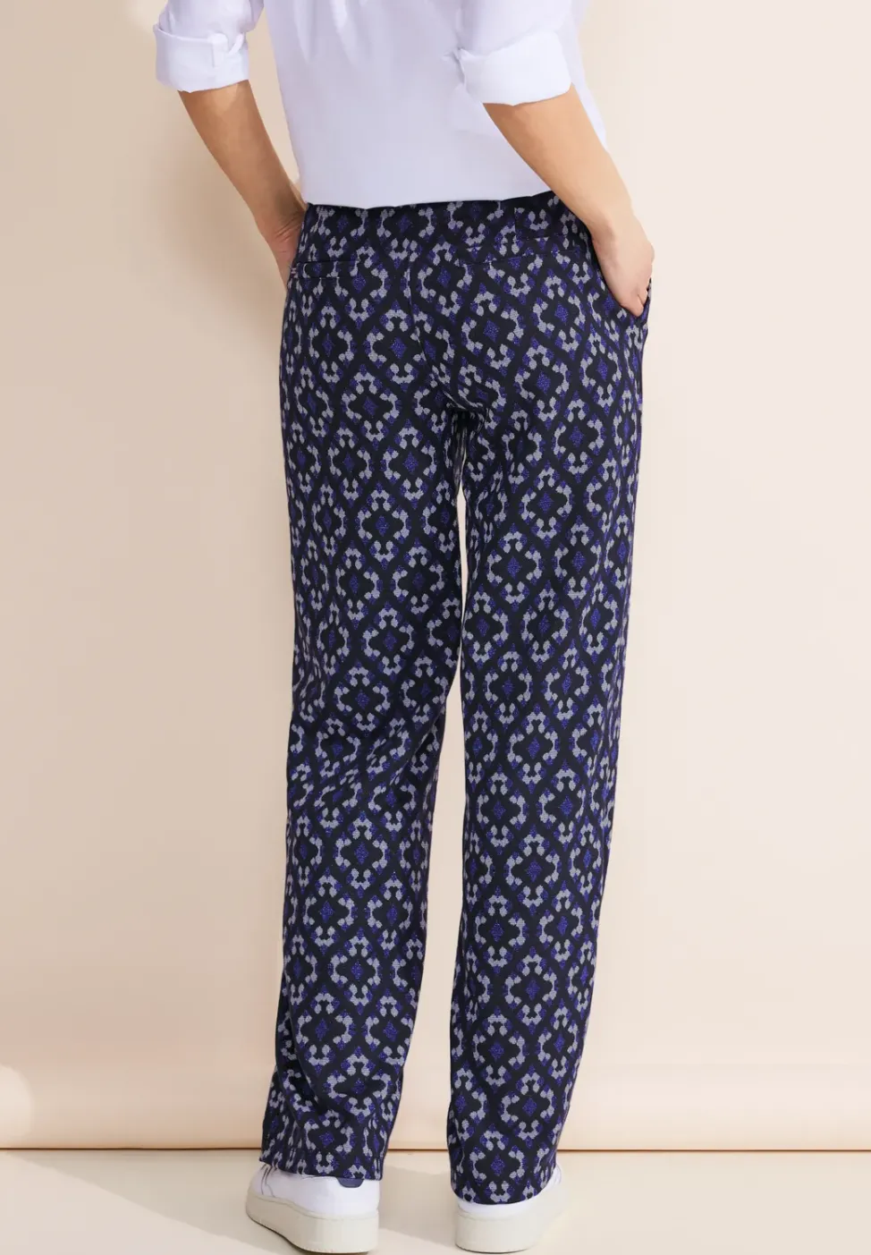 Pantalon jacquard coupe classique