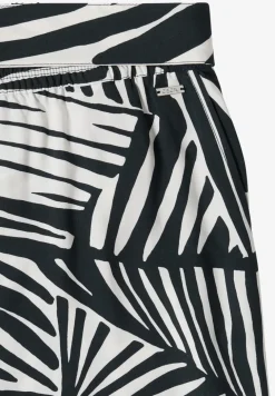 Pantalon à jambes larges avec imprimé et détail de ceinture