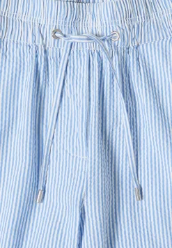 Pantalon jambes larges en qualité seersucker