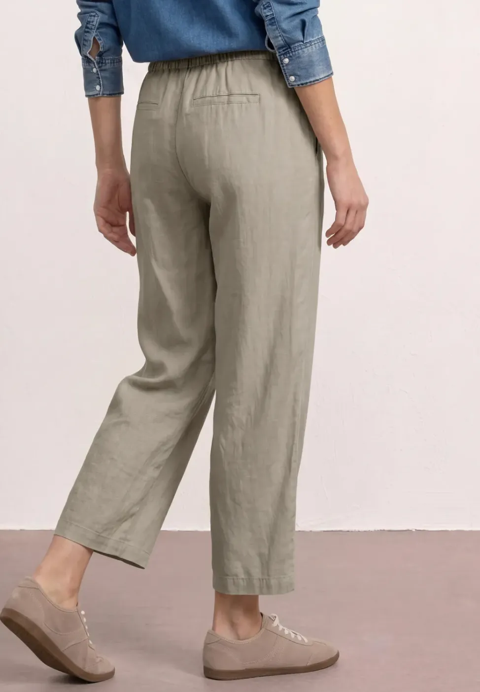 Pantalon large en lin, coupe loose