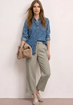 Pantalon large en lin, coupe loose