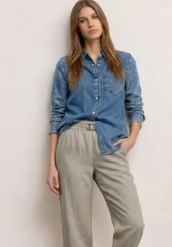 Pantalon large en lin, coupe loose