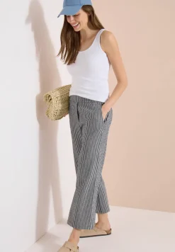 Pantalon large en qualité seersucker
