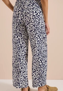 Pantalon large loose fit imprimé léopard