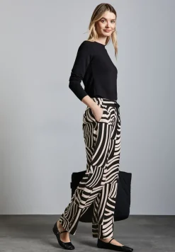 Pantalon large à motifs