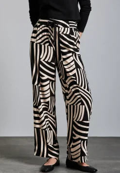 Pantalon large à motifs