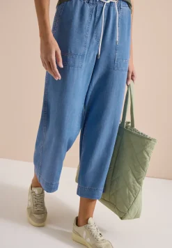 Pantalon large taille haute coupe loose