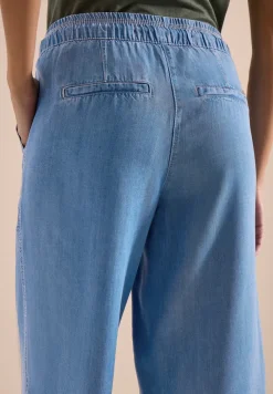 Pantalon large taille haute coupe loose