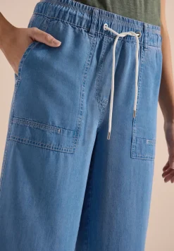 Pantalon large taille haute coupe loose