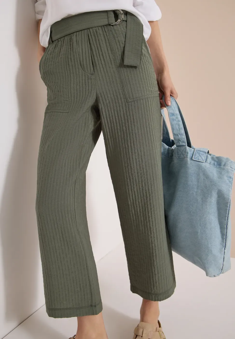 Pantalon large taille haute en Loose Fit