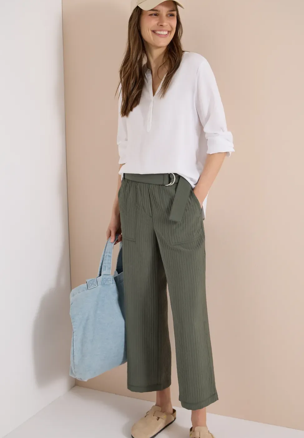 Pantalon large taille haute en Loose Fit